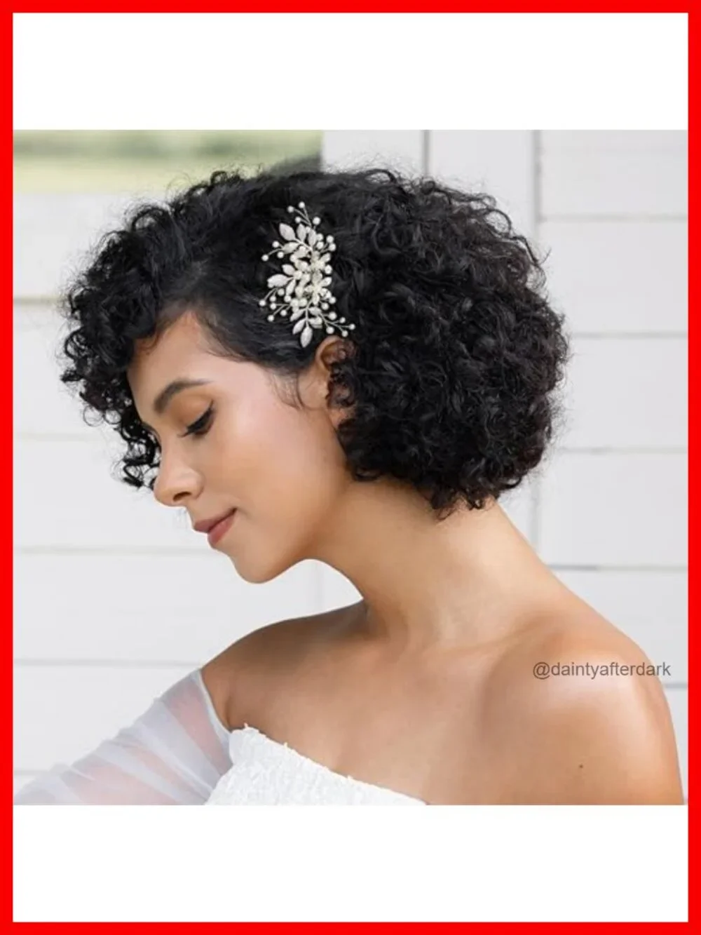 Bendable Bridal Hair Comb with Pearl Crystal Wedding Hair Accessory